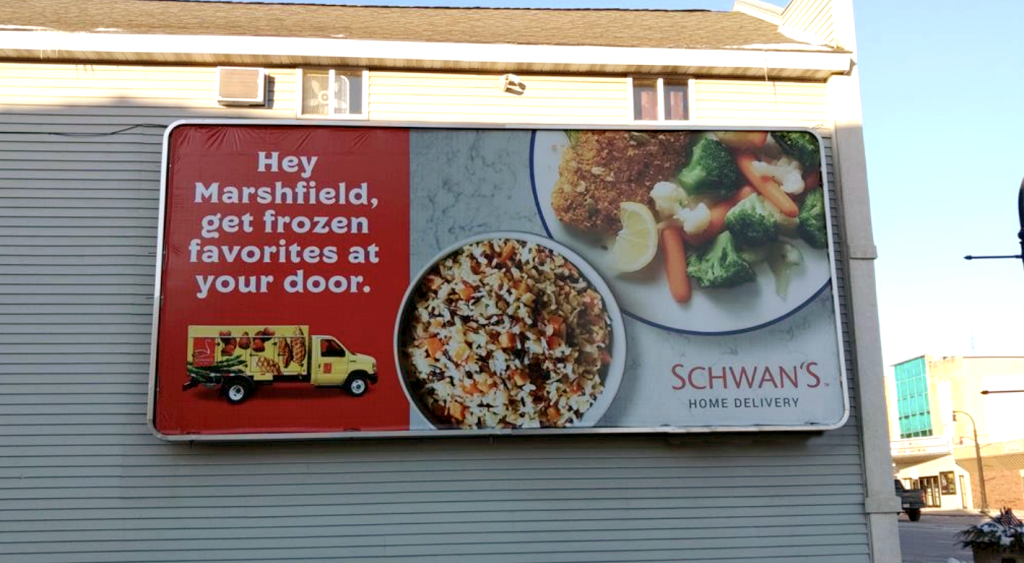Food delivery billboard by Alluvit Media for Schwan's