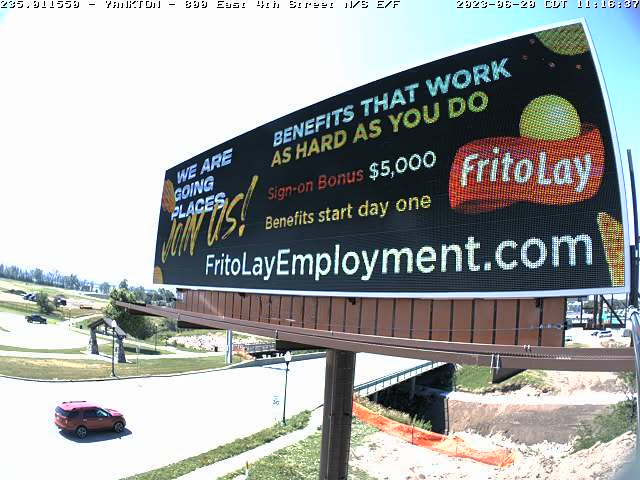 Digital highway billboard for Frito Lays