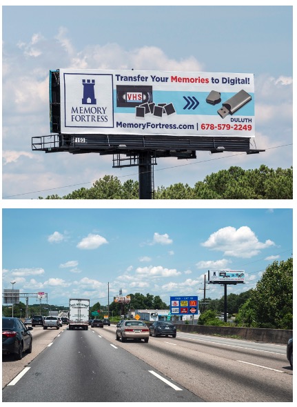 Alluvit Media highway billboard campaign for Memory Fortress