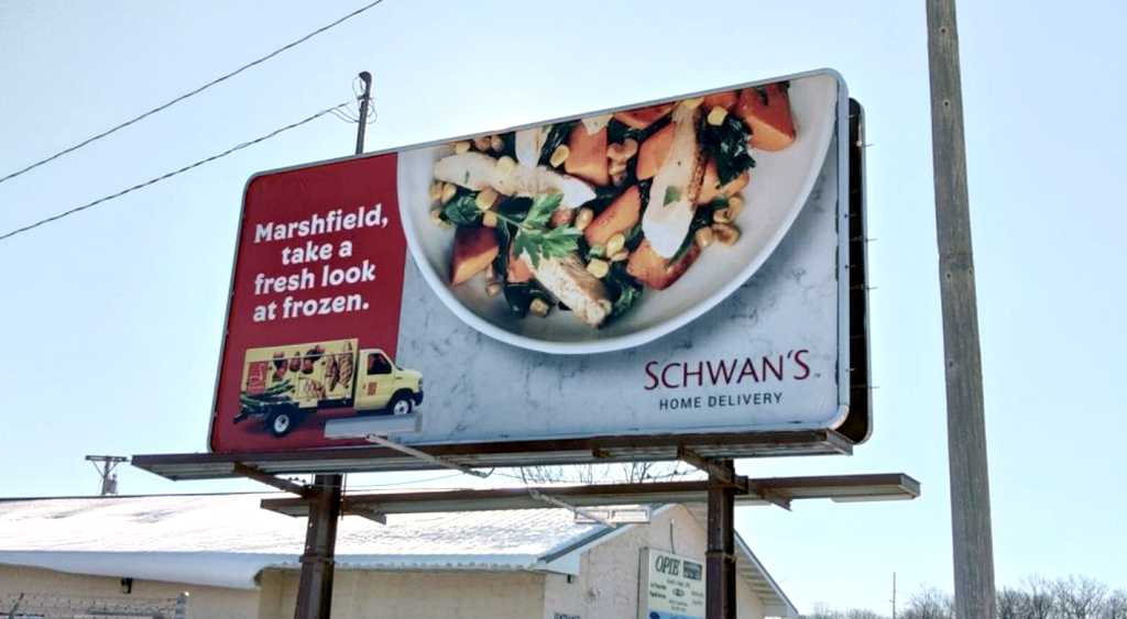 Alluvit Media campaign of Scwan's home delivery billboard