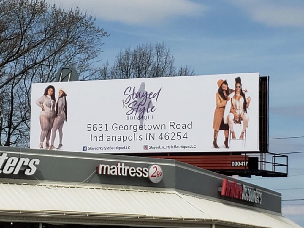 Image of billboard for clothing store in Indiana