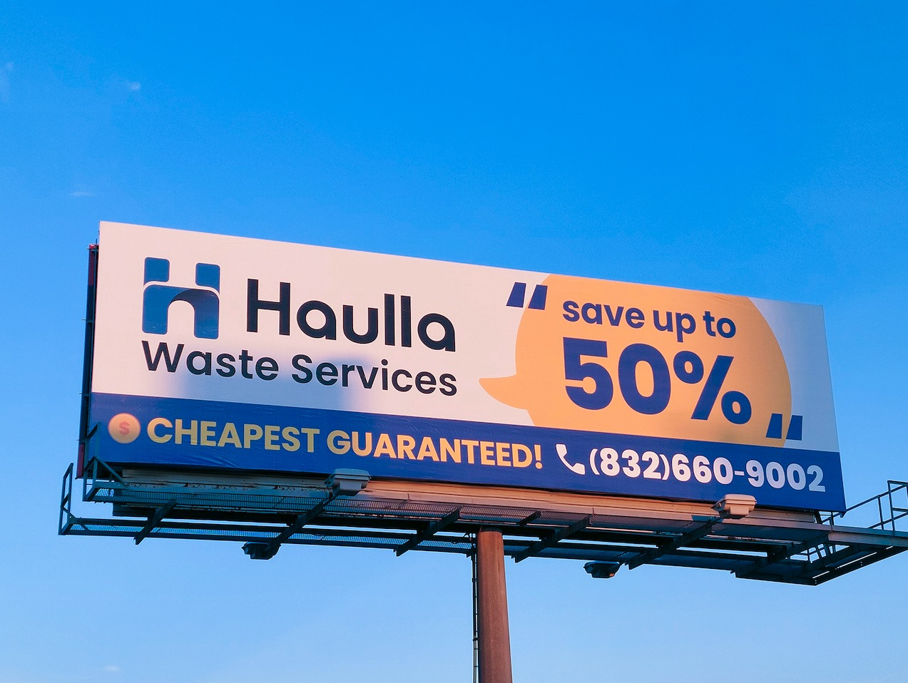 Alluvit Media static billboard campaign for Haulla waste services